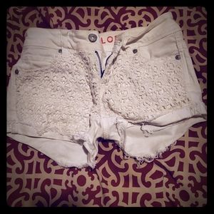 Delias white jean shorts xxs 00